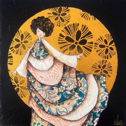 Painting Noélya by Blais Delphine | Painting Figurative Acrylic, Gluing Child, Life style, Pop icons