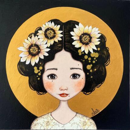 Pintura Octavia por Blais Delphine | Pintura Arte naïf Acrílico, Collage