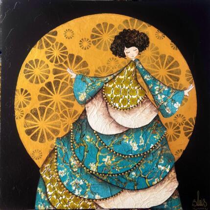 Painting Rosa by Blais Delphine | Painting Figurative Acrylic, Gluing Child, Life style