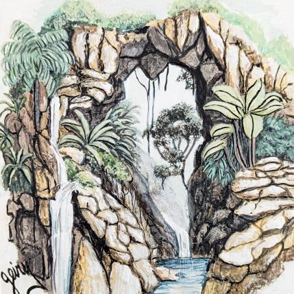 Peinture Cascade par Geiry | Tableau Matiérisme