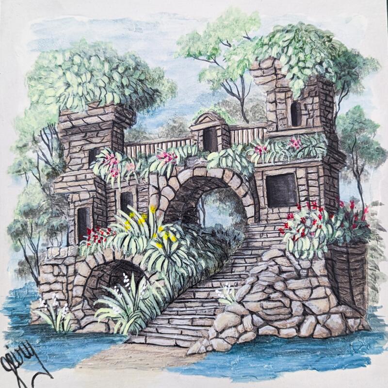 Painting Fusion végétale by Geiry | Painting Subject matter