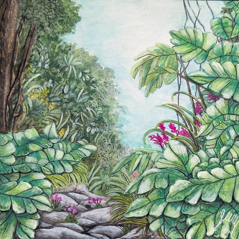 Peinture Refuge secret par Geiry | Tableau Matiérisme