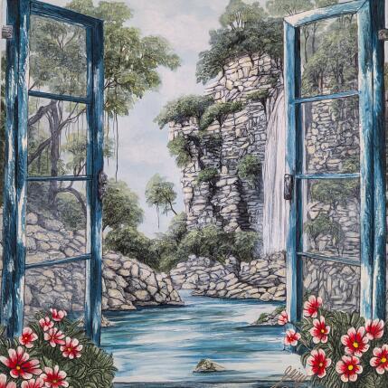 Peinture Escape natural par Geiry | Tableau Matiérisme