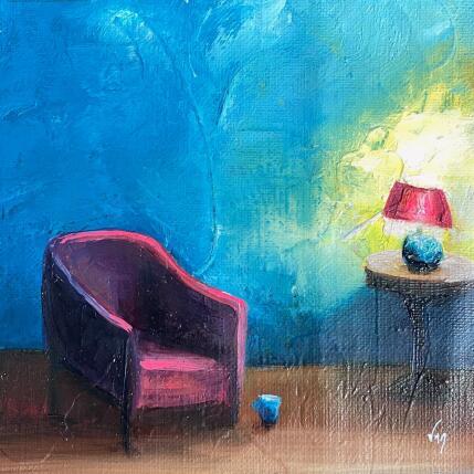 Peinture bleue par Vinnie | Tableau Figuratif Huile