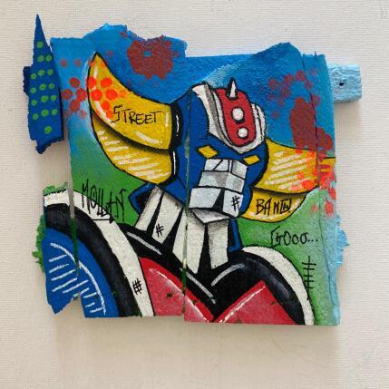 Painting F1 Urban by Molla Nathalie  | Painting Pop-art Acrylic, Posca, Wood Pop icons