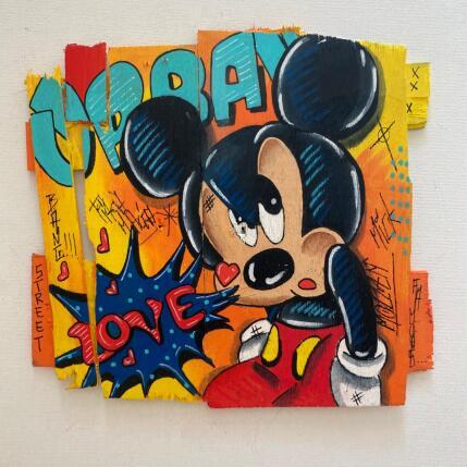 Peinture F2 Hello par Molla Nathalie  | Tableau Pop-art Acrylique, Bois, Posca Icones Pop