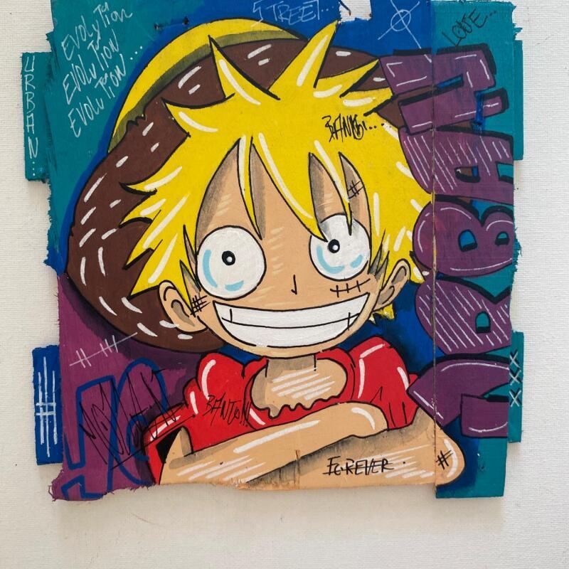 Peinture F2 Urbain par Molla Nathalie  | Tableau Pop-art Icones Pop Bois Acrylique Posca