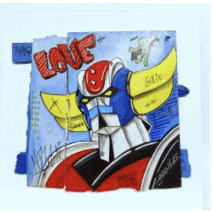 Painting F2 Évolution by Molla Nathalie | Painting Pop-art Acrylic, Posca, Wood Pop icons