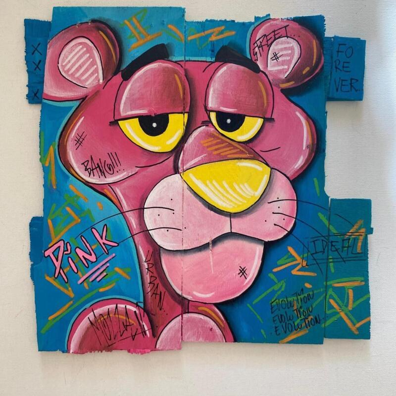 Pintura F3 Pink por Molla Nathalie  | Pintura Pop art Iconos pop Madera Acrílico Posca