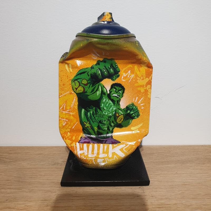 Sculpture HULK SMASH par Lemoine Mael | Sculpture Pop-art Icones Pop Graffiti Acrylique