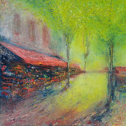 Painting Un  été à Paris by Levesque Emmanuelle | Painting  Oil