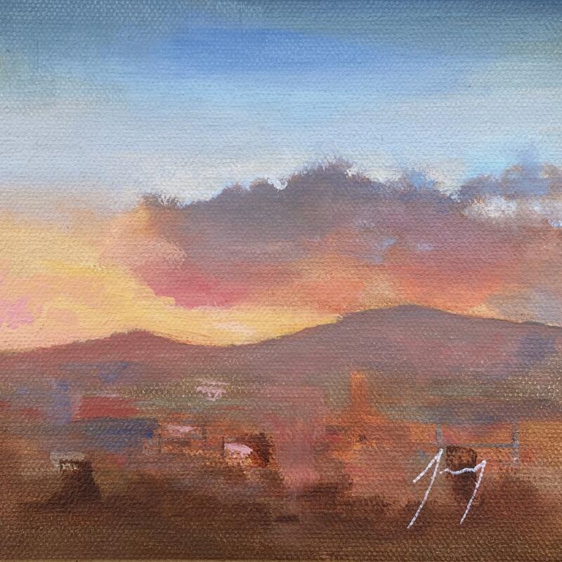 Peinture Le dernier nuage par Jung François | Tableau Figuratif Paysages Huile