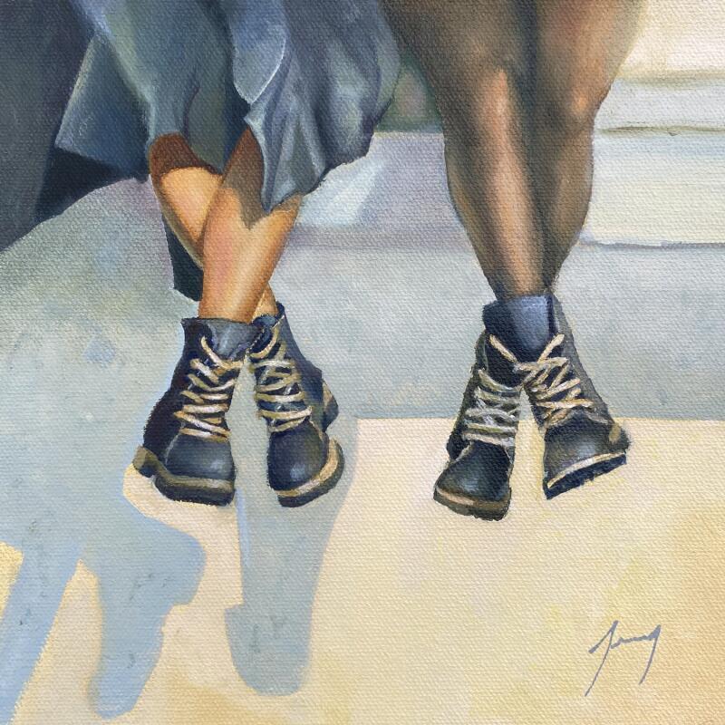 Peinture 1977 par Jung François | Tableau Figuratif Mode Huile