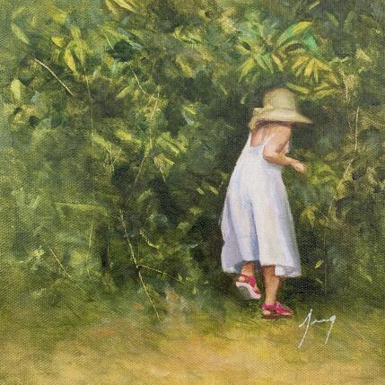Peinture cache-cache par Jung François | Tableau Figuratif Huile Scènes de vie