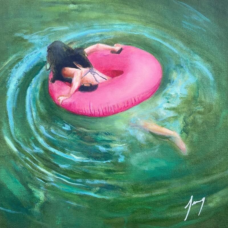 Peinture Jeux d'eau par Jung François | Tableau Figuratif Scènes de vie Huile