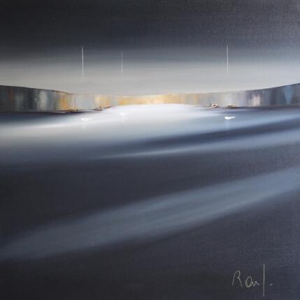 Peinture Horizon marin 81 par Roussel Marie-Ange et Fanny | Tableau Figuratif Huile Marine, Minimaliste