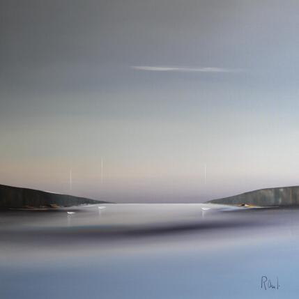 Peinture Instant d'émotion 82 par Roussel Marie-Ange et Fanny | Tableau Figuratif Huile Marine, Minimaliste