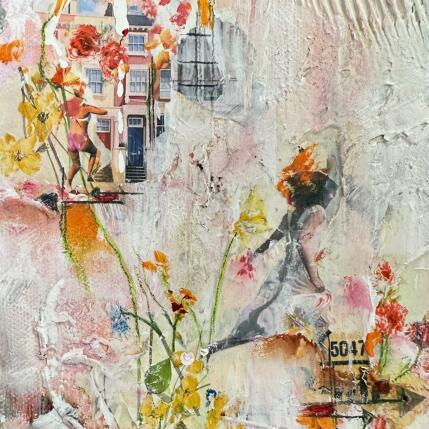 Peinture Nouvelle adresse, nouvelle direction par Bergeron Marie-Josée | Tableau Surréalisme Acrylique, Collage, Papier, Pastel, Posca