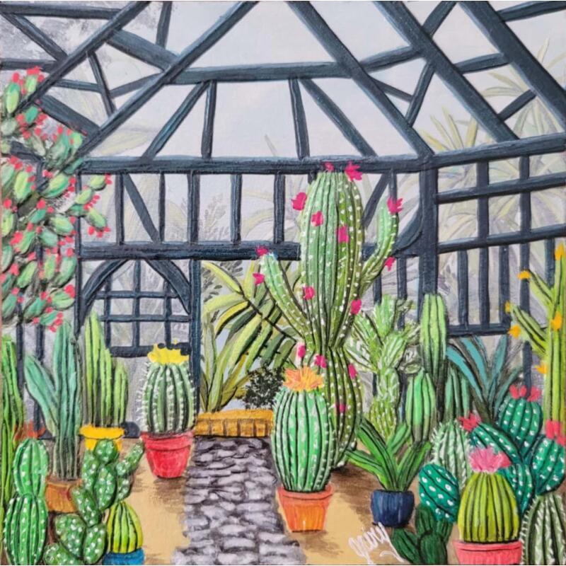 Painting Echappées botaniques by Geiry | Painting Subject matter