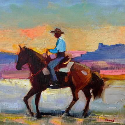 Painting His Dream Painted in Rose Horizon by Bond Tetiana | Painting Figurative Oil