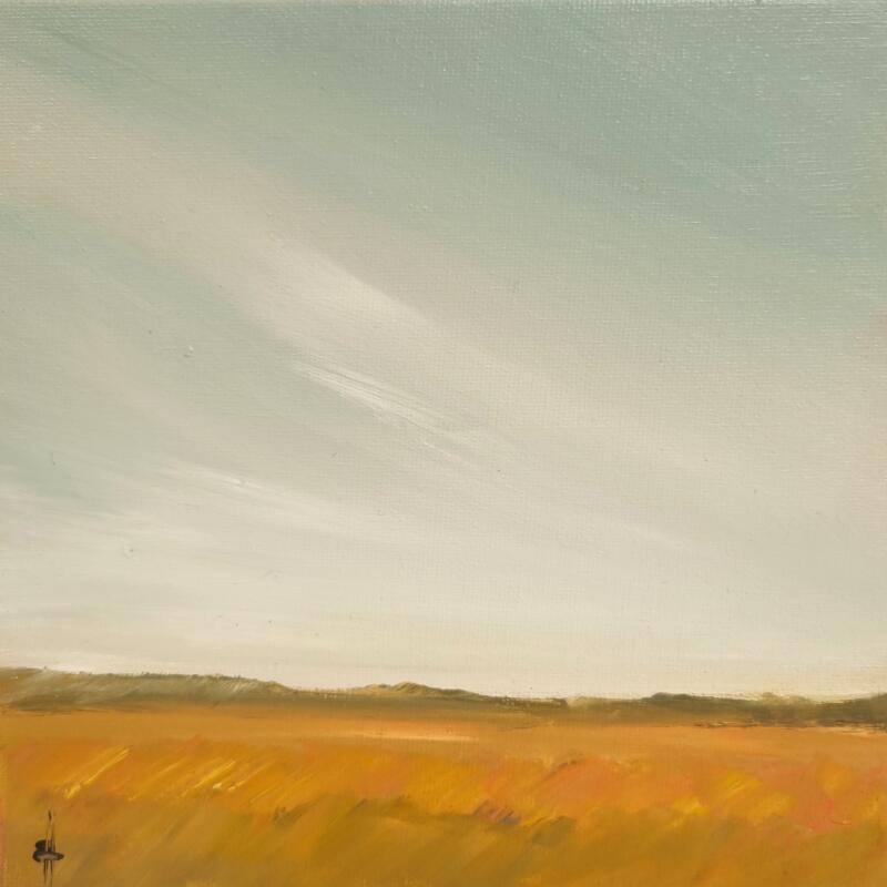 Peinture ON THE WAY TO THE BEACH par Herz Svenja | Tableau Impressionnisme Paysages Marine Nature Acrylique