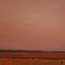 Peinture WILD FLOWERS AND DISTANT FOREST par Herz Svenja | Tableau Impressionnisme Acrylique Nature, Paysages