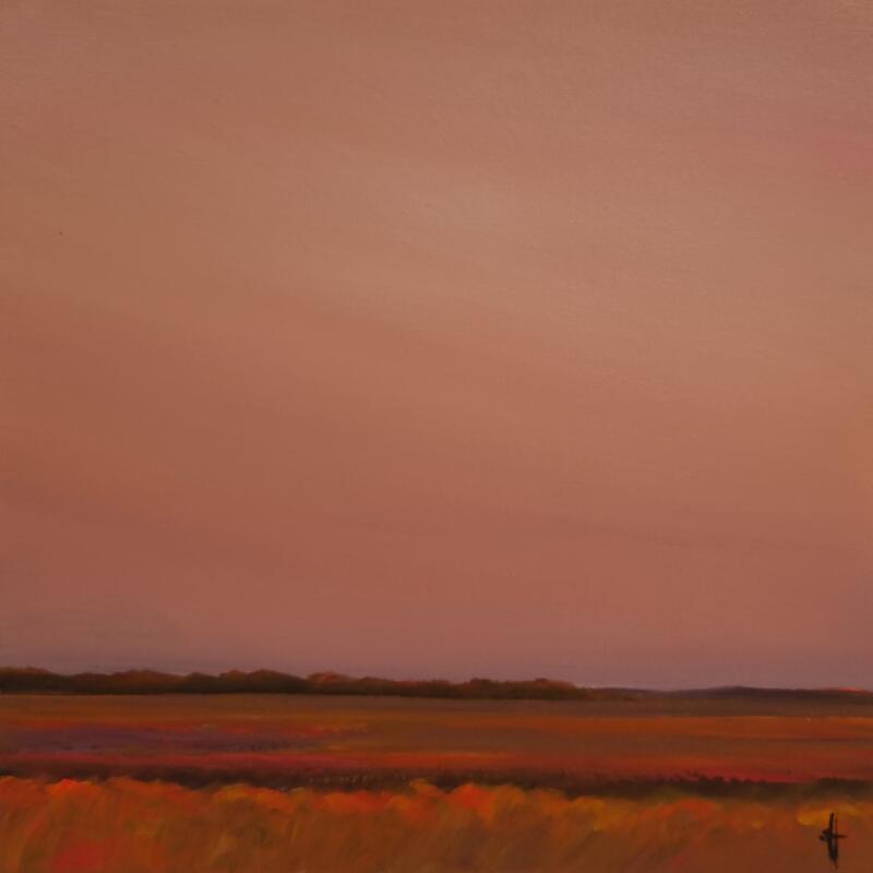 Painting WILD FLOWERS AND DISTANT FOREST by Herz Svenja | Painting Impressionism Landscapes Nature Acrylic