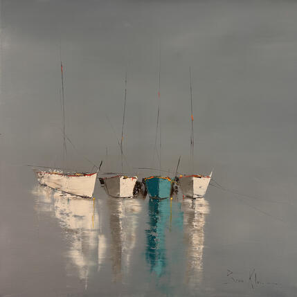 Painting Océan et ciel by Klein Bruno | Painting Figurative Oil Marine