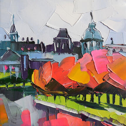 Peinture Old Port par Lunetskaya Elena | Tableau Figuratif Huile