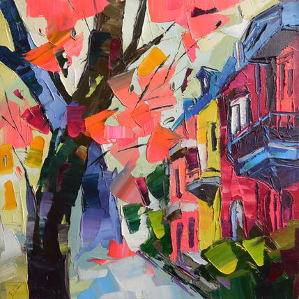 Peinture Sunny Side par Lunetskaya Elena | Tableau Figuratif Huile