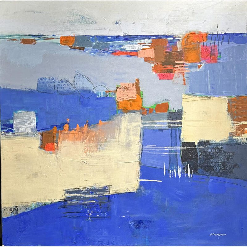 Pintura Jeux d'eau por Ottenjann Andrea | Pintura Abstracto Acrílico