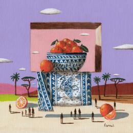 Painting Fenêtre by Lionnet Pascal | Painting Surrealism Acrylic Landscapes, Life style, Pop icons, Still-life