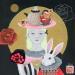 Peinture TEA PARTY IN WONDERLAND par Rebeyre Catherine | Tableau Art naïf Acrylique