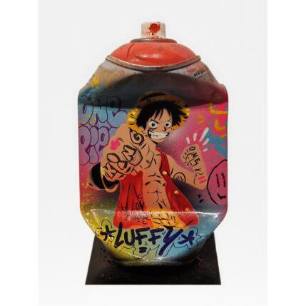 Sculpture Luffy Pop par Lemoine Mael | Sculpture Pop-art Acrylique, Graffiti Icones Pop