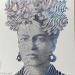 Painting Frida - Les fleurs et l'art comme refuge intérieur by Schroeder Virginie | Painting Pop-art Pop icons Acrylic
