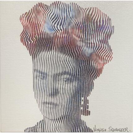 Gemälde Frida - L'élégance intemporelle et le charisme légendaire von Schroeder Virginie | Gemälde Pop-Art Acryl Pop-Ikonen