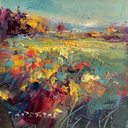 Peinture Colorful Flowers par Petras Ivica | Tableau Impressionnisme Huile Paysages