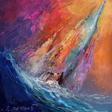 Peinture Fantasy Sailboat par Petras Ivica | Tableau Impressionnisme Huile Paysages