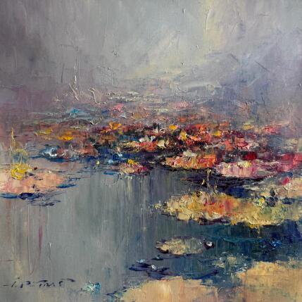 Peinture Untouched Waterlilies par Petras Ivica | Tableau Impressionnisme Huile Paysages