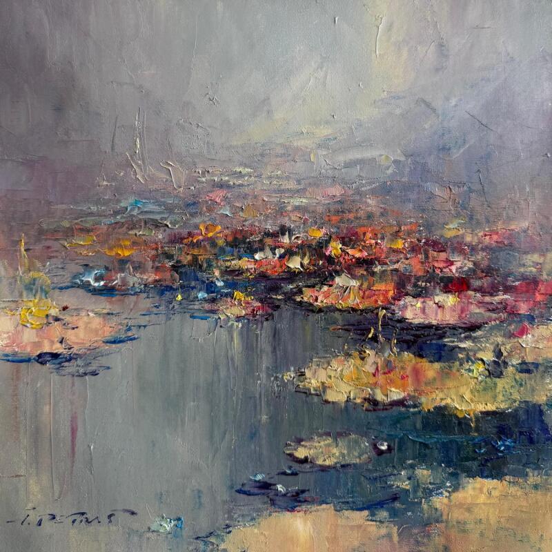 Peinture Untouched Waterlilies par Petras Ivica | Tableau Impressionnisme Paysages Huile