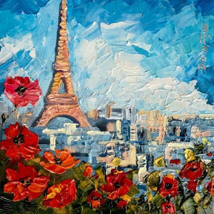 Peinture La Vie en Rouge par Pigni Diana | Tableau Impressionnisme Huile Architecture, Paysages, Urbain