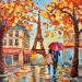 Peinture Golden Leaves of Paris par Pigni Diana | Tableau Impressionnisme Paysages Urbain Architecture Huile