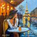 Painting An Elegant Parisienne by Pigni Diana | Painting Figurative Urban Life style Architecture Oil