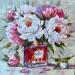 Gemälde Peonies of Chanel von Pigni Diana | Gemälde Impressionismus Alltagsszenen Stillleben Öl