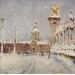 Painting Le pont Alexandre III enneigé by Dontu Grigore | Painting Figurative Urban Oil