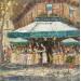 Painting  Les Deux Magots by Dontu Grigore | Painting Figurative Urban Oil