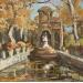 Peinture La fontaine Medici en automne par Dontu Grigore | Tableau Figuratif Urbain Huile