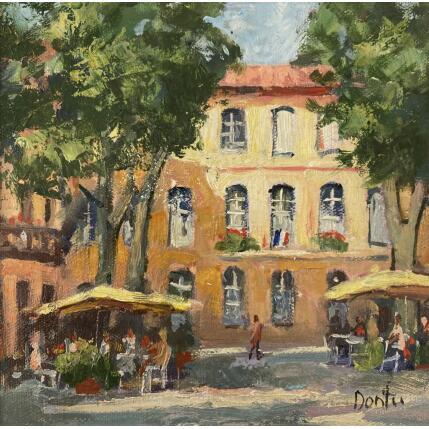 Pintura Place ensoleillée por Dontu Grigore | Pintura Figurativo Aceite Iconos pop, Urbano