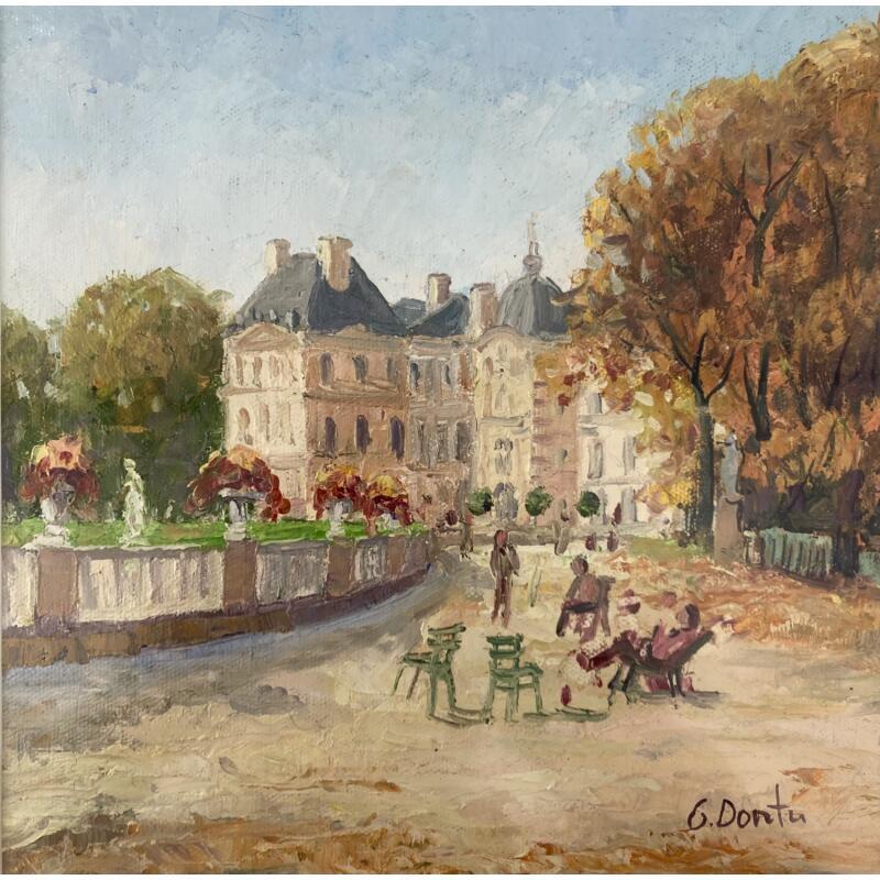 Painting Le jardin du Luxembourg by Dontu Grigore | Painting Figurative Urban Oil