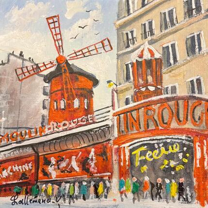 Painting le moulin rouge by Lallemand Yves | Painting Figurative Acrylic Urban